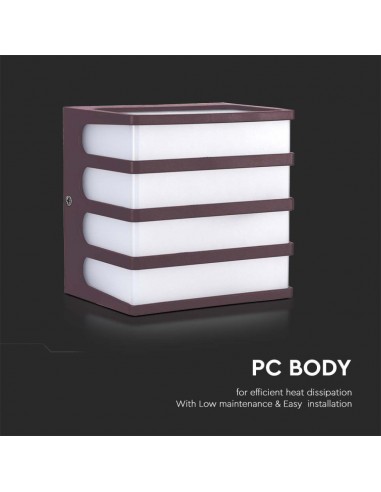 10285-Lampada LED da Muro a Lanterna  Moderna Colore Marrone  -6