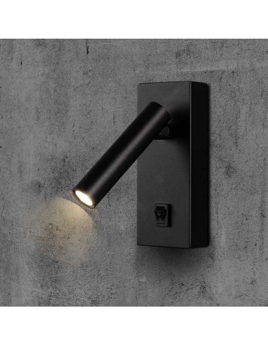 10286-Applique da Hotel per Lettura LED  Orientabile su Ogni Lato con Tasto On/Off  Colore Nero -5