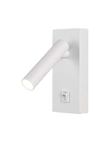 10288-Applique da Hotel per Lettura LED  Orientabile su Ogni Lato con Tasto On/Off  Colore Bianco -1