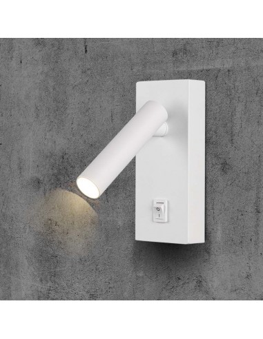 10288-Applique da Hotel per Lettura LED  Orientabile su Ogni Lato con Tasto On/Off  Colore Bianco -6