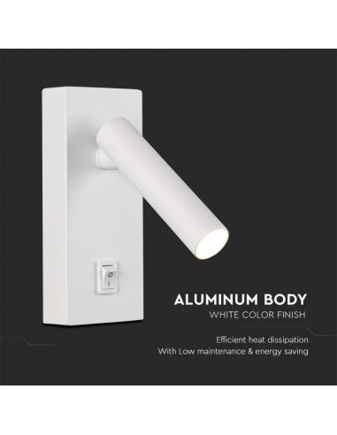 Applique da Hotel per Lettura LED 2W...