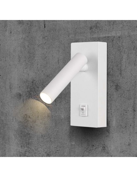 10289-Applique da Hotel per Lettura LED  Orientabile su Ogni Lato con Tasto On/Off  Colore Bianco -5