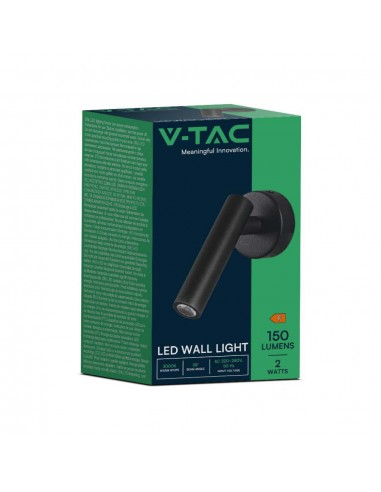 10290-Applique da Parete con Faretto LED  Orientabile su Ogni Lato Colore Nero -2