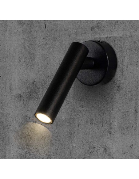 10291-Applique da Parete con Faretto LED  Orientabile su Ogni Lato Colore Nero -5