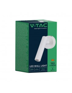 10293-Applique da Parete con Faretto LED  Orientabile su Ogni Lato Colore Bianco -1 2