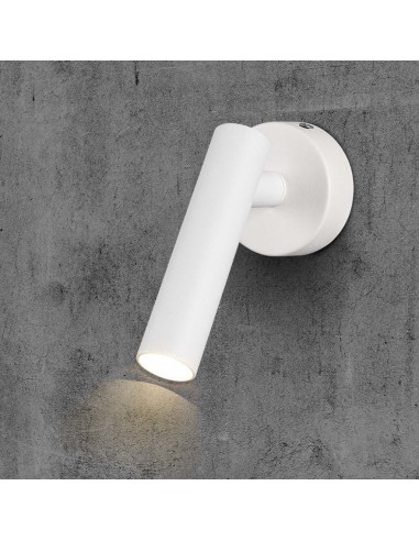 10293-Applique da Parete con Faretto LED  Orientabile su Ogni Lato Colore Bianco -6