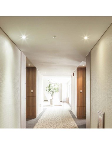 10296-Portafaretto LED da Incasso Rotondo GU in Policarbonato e Ferro Colore Bianco-4