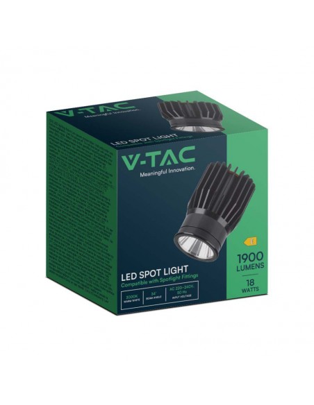 10301-Faretto LED da Incasso Rotondo LED  in Alluminio Colore Nero -2