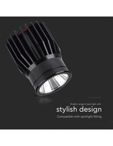 Faretto LED da Incasso Rotondo LED 18W in Alluminio Nero 3000K