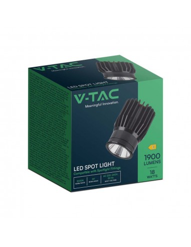 10303-Faretto LED da Incasso Rotondo LED  in Alluminio Colore Nero -2