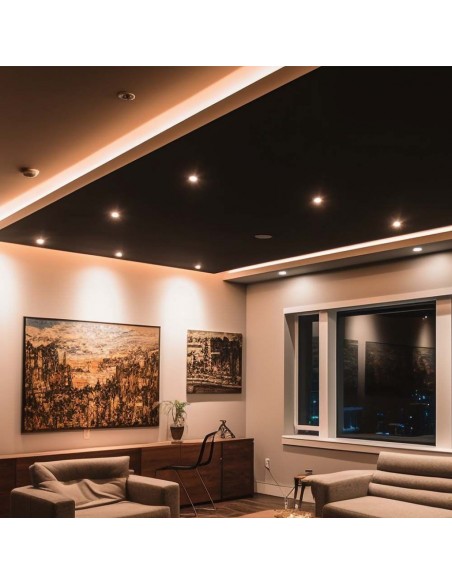 10303-Faretto LED da Incasso Rotondo LED  in Alluminio Colore Nero -4