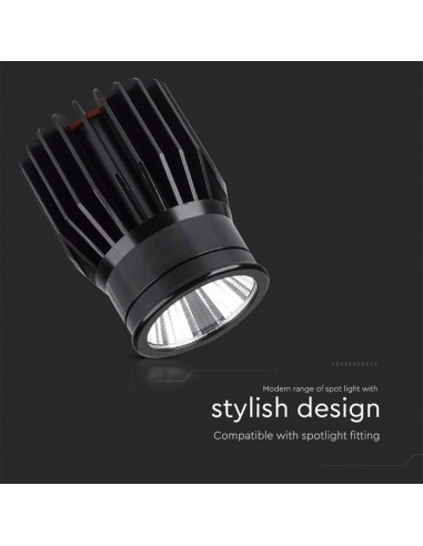 10303-Faretto LED da Incasso Rotondo LED  in Alluminio Colore Nero -7