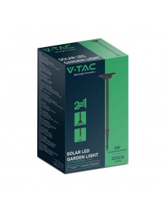 10304-Piantana Solare LED da Giardino  con sensore crepuscolare xmm Colore Nero in -1 2