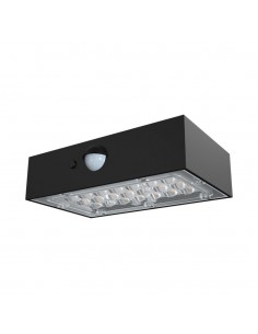 10305-Lampada LED da Muro  Con Pannello Solare e Sensore PIR Colore Nero  -1