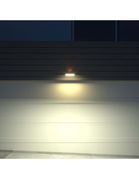 10305-Lampada LED da Muro  Con Pannello Solare e Sensore PIR Colore Nero  -5