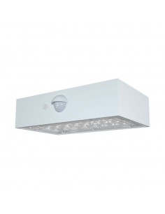 10306-Lampada LED da Muro  Con Pannello Solare e Sensore PIR Colore Bianco  -1