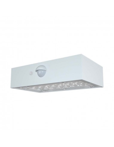10306-Lampada LED da Muro  Con Pannello Solare e Sensore PIR Colore Bianco  -1