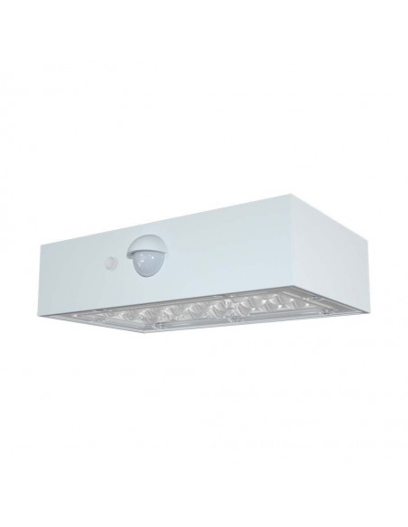 10306-Lampada LED da Muro  Con Pannello Solare e Sensore PIR Colore Bianco  -1