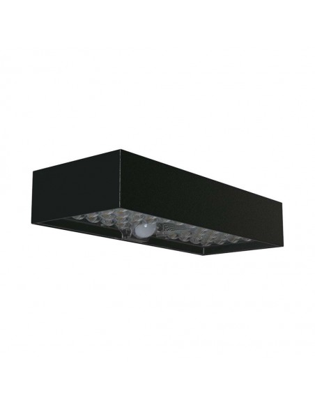 10307-Lampada LED da Muro  Con Pannello Solare e Sensore PIR Colore Nero  -1
