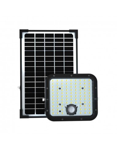 10310-Faro LED con Telecomando e Pannello Solare  LiFePO Colore Nero  -1