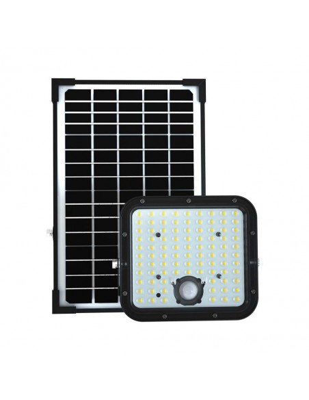 10311-Faro LED con Telecomando e Pannello Solare  Colore Nero -1