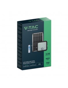 10311-Faro LED con Telecomando e Pannello Solare  Colore Nero -1 2