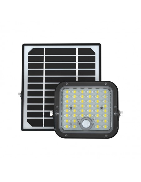 10314-Faro LED con Telecomando e Pannello Solare  Batteria LiFePo V Cavo da m Colore Nero -1
