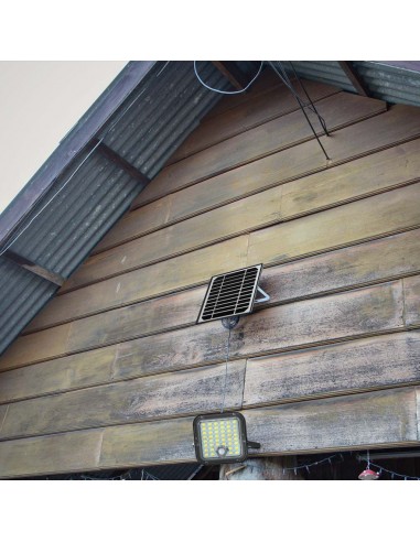 10314-Faro LED con Telecomando e Pannello Solare  Batteria LiFePo V Cavo da m Colore Nero -5