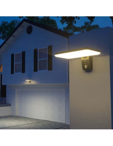 10315-Lampada LED Solare  da Muro Rettangolare con Batteria LiFePO V Colore Nero CCT  -5