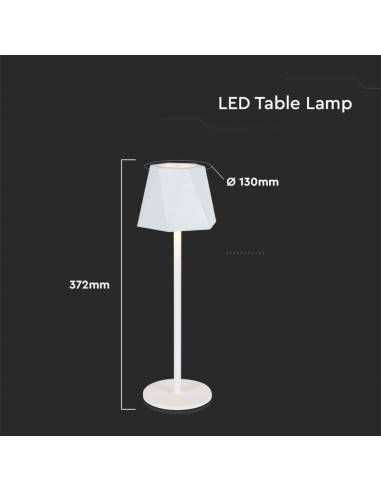 10324-Lampada LED da Tavolo  xmm Colore Bianco ricaricabile con USB C Touch Dimmerabile in-3