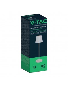 10326-Lampada LED da Tavolo  xmm Colore Bianco ricaricabile con USB C Touch Dimmerabile in-1 2