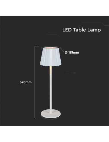 10326-Lampada LED da Tavolo  xmm Colore Bianco ricaricabile con USB C Touch Dimmerabile in-3