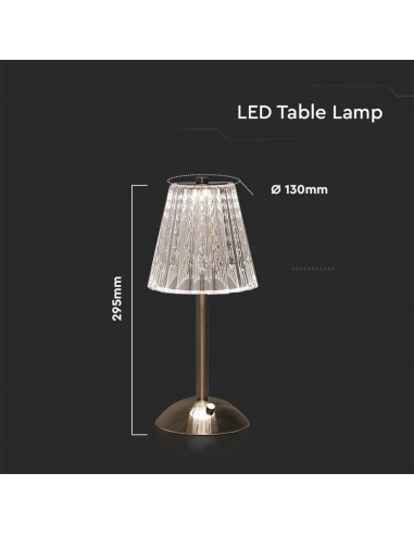 10327-Lampada LED da Tavolo  xmm Colore Nichel Sabbia Ricaricabile con USB C Touch Dimmerabile in-3