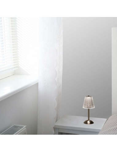 10327-Lampada LED da Tavolo  xmm Colore Nichel Sabbia Ricaricabile con USB C Touch Dimmerabile in-5