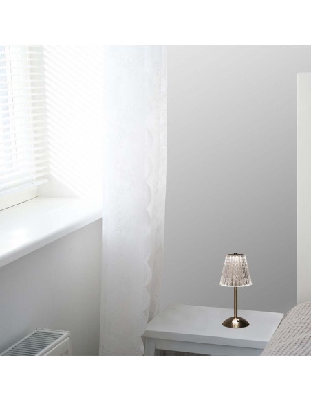 10327-Lampada LED da Tavolo  xmm Colore Nichel Sabbia Ricaricabile con USB C Touch Dimmerabile in-5