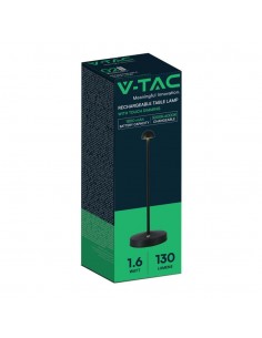 10328-Lampada LED da Tavolo  xmm Colore Nero ricaricabile con USB C Touch Dimmerabile in-1 2