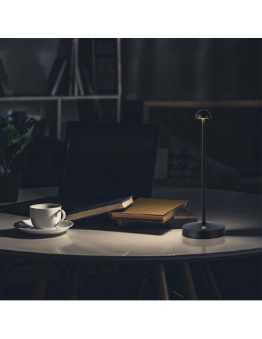 10328-Lampada LED da Tavolo  xmm Colore Nero ricaricabile con USB C Touch Dimmerabile in-4