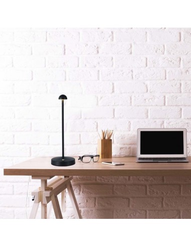 10328-Lampada LED da Tavolo  xmm Colore Nero ricaricabile con USB C Touch Dimmerabile in-5