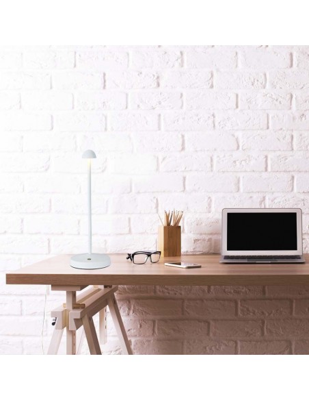 10329-Lampada LED da Tavolo   Colore Bianco ricaricabile con USB C Touch Dimmerabile in-5