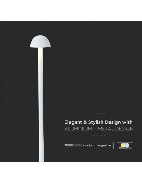 10329-Lampada LED da Tavolo   Colore Bianco ricaricabile con USB C Touch Dimmerabile in-6