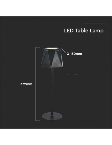 10330-Lampada LED da Tavolo  xmm Colore Nero ricaricabile con USB C Touch Dimmerabile in-3