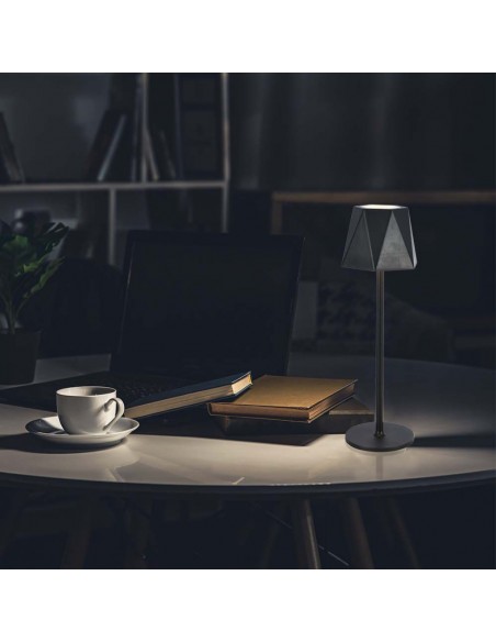 10330-Lampada LED da Tavolo  xmm Colore Nero ricaricabile con USB C Touch Dimmerabile in-4