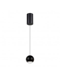 10341-Lampadario LED a Sospensione  a Forma di Sfera Øxcm Regolabile  Colore Nero-1