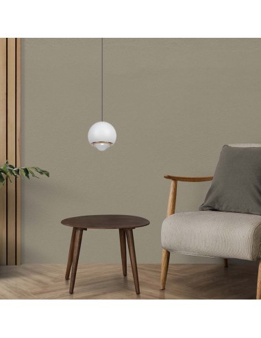 10342-Lampadario LED a Sospensione  a Forma di Sfera Øxcm Regolabile  Colore Bianco-4