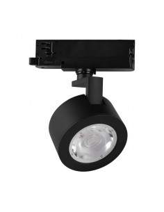 10371-Faretto LED COB da Binario Trifase  Colore Nero  CCT in-1