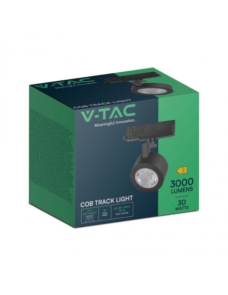 10371-Faretto LED COB da Binario Trifase  Colore Nero  CCT in-2