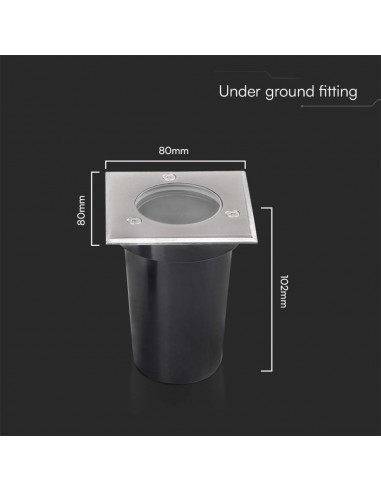 10375-Portafaretto LED Segnapasso a Cilindro Max  Quadrato Colore Nero -3