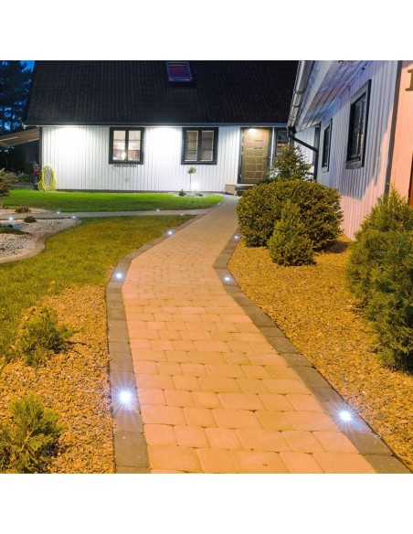 10375-Portafaretto LED Segnapasso a Cilindro Max  Quadrato Colore Nero -5