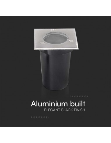 10375-Portafaretto LED Segnapasso a Cilindro Max  Quadrato Colore Nero -6