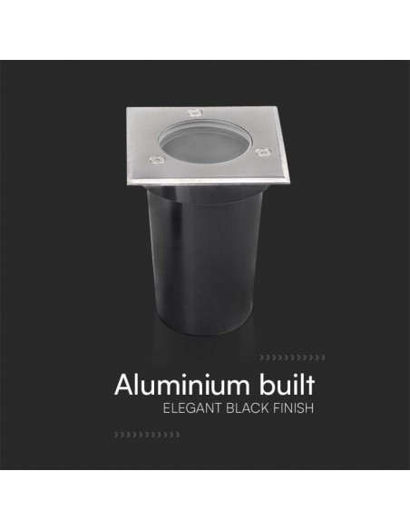 10375-Portafaretto LED Segnapasso a Cilindro Max  Quadrato Colore Nero -6